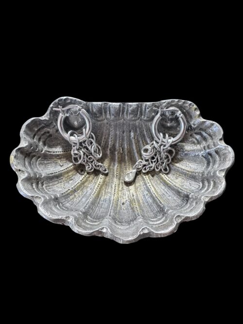 Chain Drop Hoop Earring